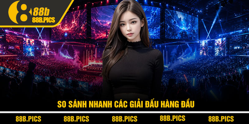Giải đấu Esports lớn nhất thế giới - Quy mô đỉnh cao tại 88B 4 So sánh nhanh các giải đấu hàng đầu